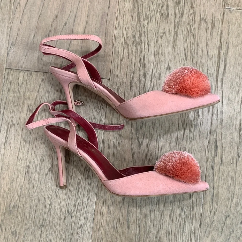 Kate Spade Amour Pom Pumps Dancer Pink Size 6.5 - Picture 8 of 10